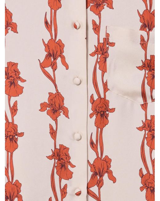 LaDoubleJ Red Iris-Print Shirt