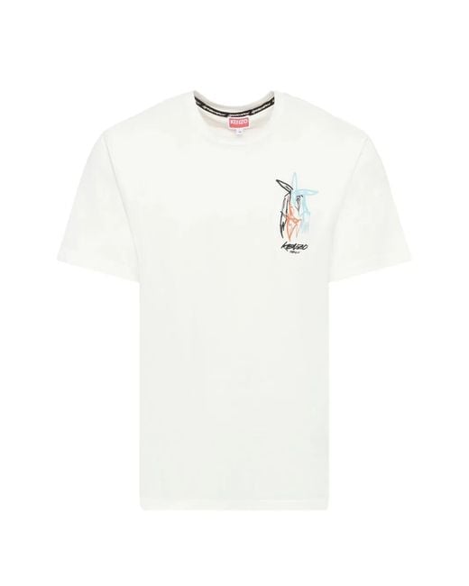 KENZO White X Futura 2000 Graphic-Print T-Shirt for men