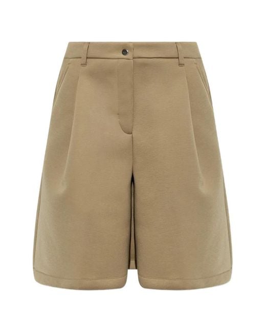 Nike Natural Pleated Wide-Leg Shorts