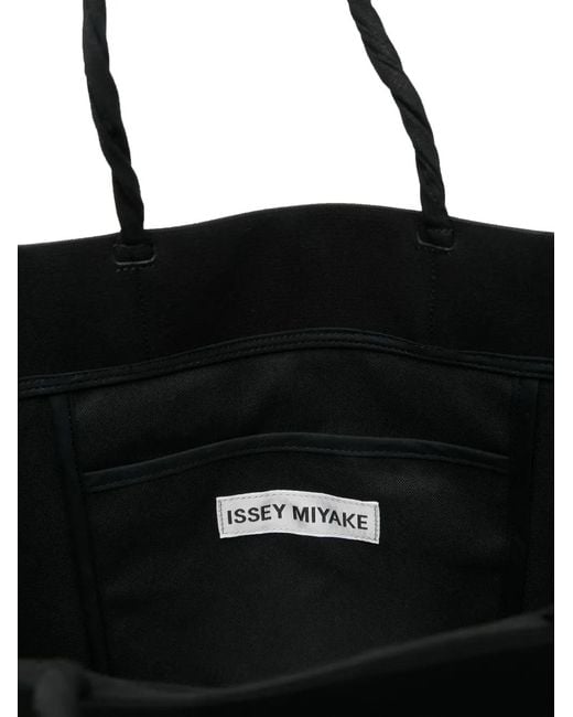 Issey Miyake Black Paper Bag Tote Bag