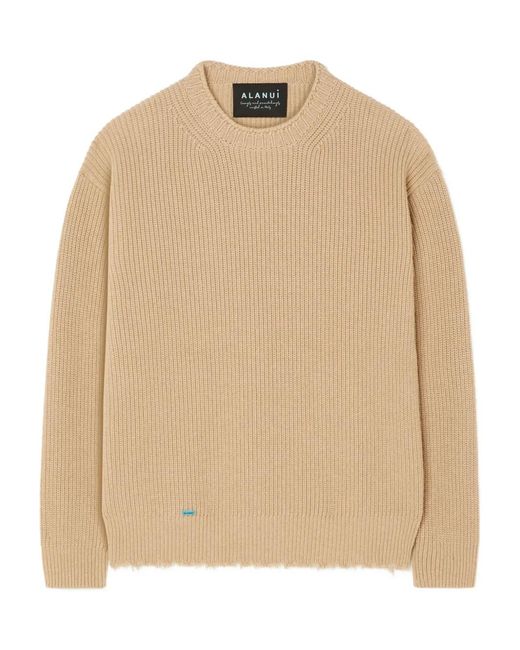 Alanui Gerippter Pullover Mit Fransen in Natural für Herren