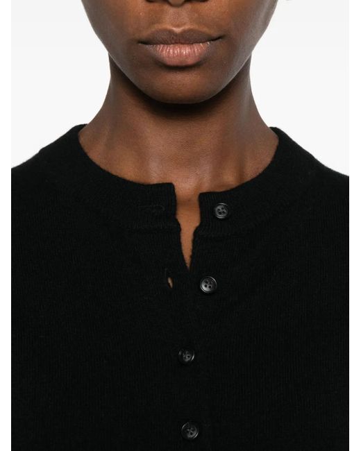 Lisa Yang Black Geknöpfter Cardigan