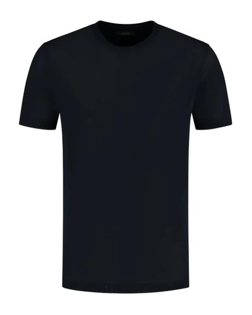 Zanone Black Crew-Neck T-Shirt for men