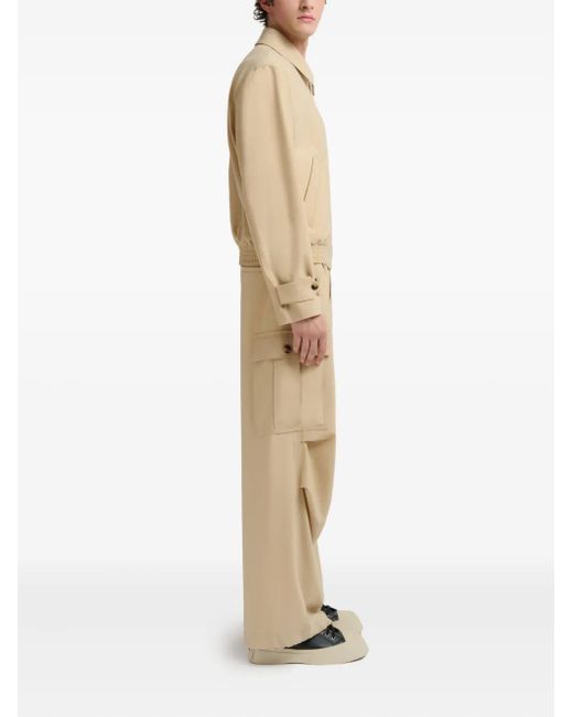 Marni Natural Logo-Embroidered Jacket for men