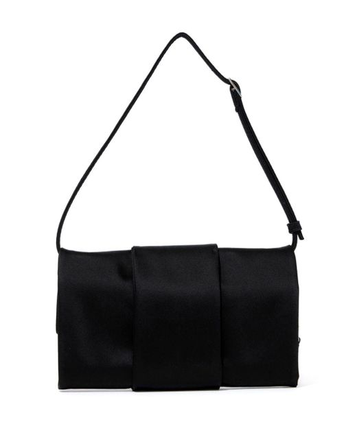 Proenza Schouler Black Flip Silk-Satin Shoulder Bag