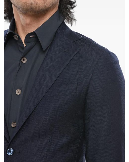Corneliani Blue Cc Collection Single-Breasted Blazer for men