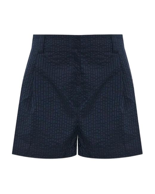Maison Kitsuné Shorts Met Logopatch in het Blue