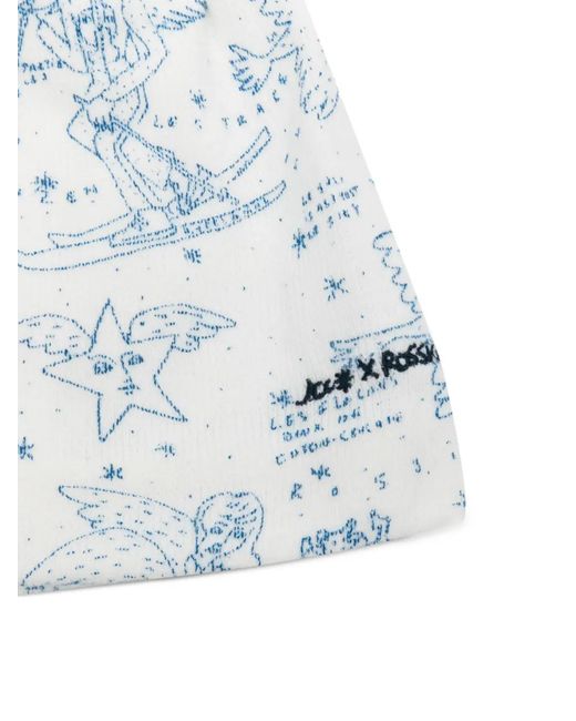 Rossignol Blue X Jcc Pompom-Detail Printed Beanie