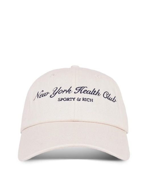 Sporty & Rich Natural Embroidered Logo Baseball Cap