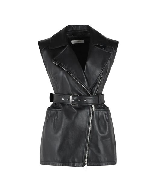 Sportmax Black Belted Sleeveless Jacket