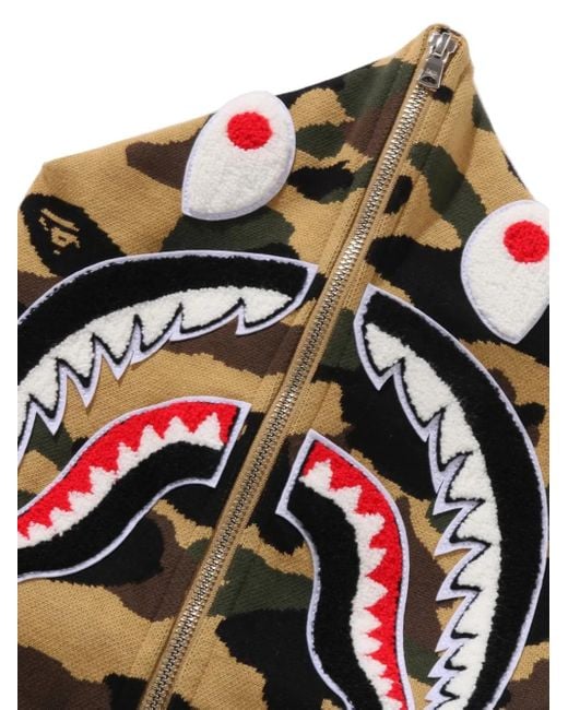 Sudadera con motivo de leopardo y capucha A Bathing Ape de hombre de color Black