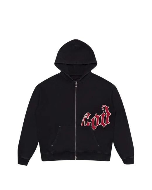 Godspeed Blue Logo-Print Hoodie for men