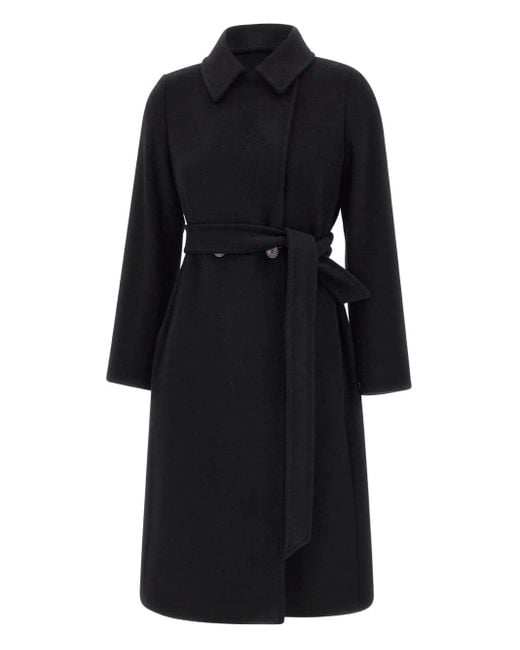 Max Mara Belted Coat Black
