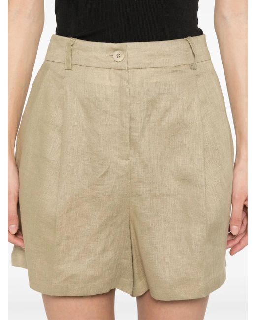 Semicouture Linnen Shorts in het Natural