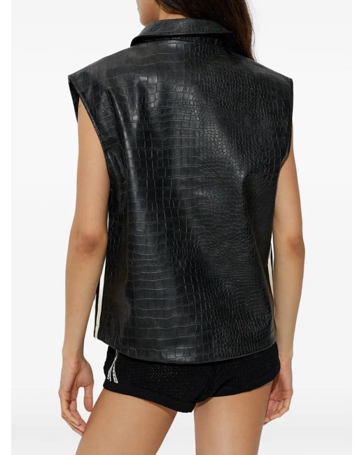 Adidas Black Crocodile-Effect Gilet