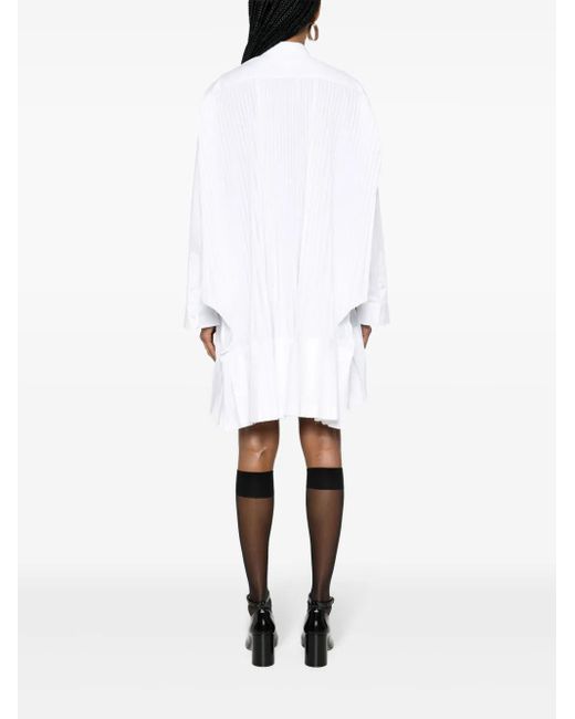 Junya Watanabe White Pleated Shirt