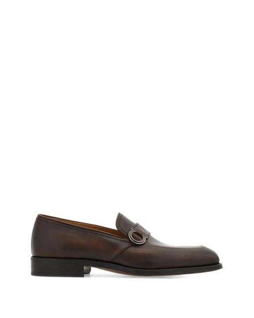 Ferragamo White Gancini Ornament Moccasins for men