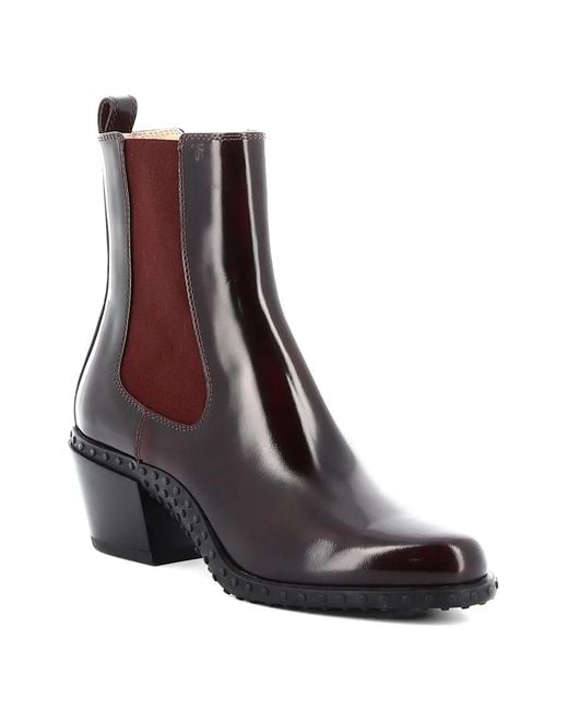 Tod's Brown Pull-Tab Boots