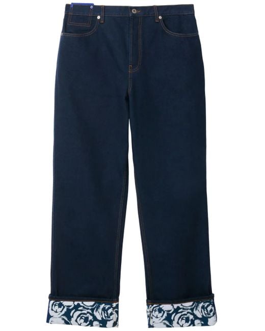Burberry Blue Classic Cotton Jeans For Ss24 for men