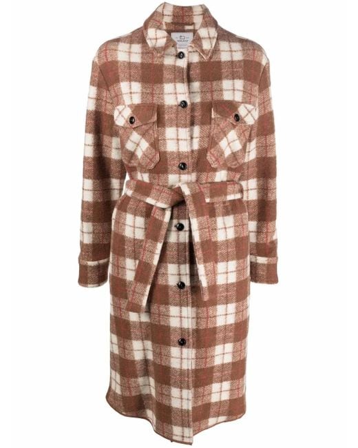 Woolrich Brown Gentry Check-Print Overshirt