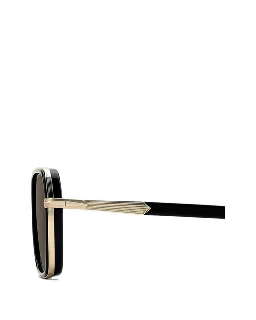 David Beckham Black Lunettes De Soleil À Monture Géométrique for men