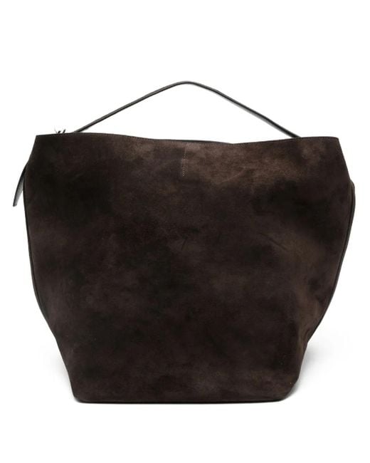 Totême  Black Suede Belted Tote Bag