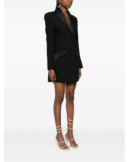 MITILIANE COUTURE Black Robe Courte À Rose Brodée