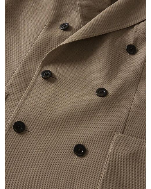Boglioli Brown Double-Breasted Wool Blazer for men