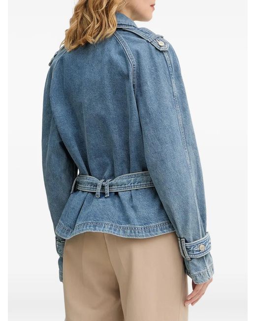 Guess Blue Belted Denim Jacket