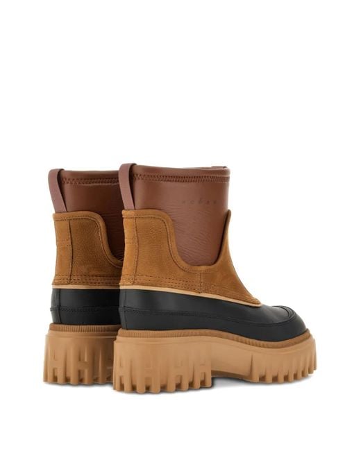 Hogan Brown H700 Suede Leather Boots