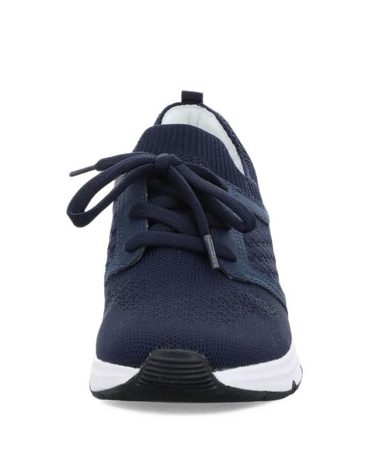 Gabor Blue Sneakers Mit Gestricktem Einsatz