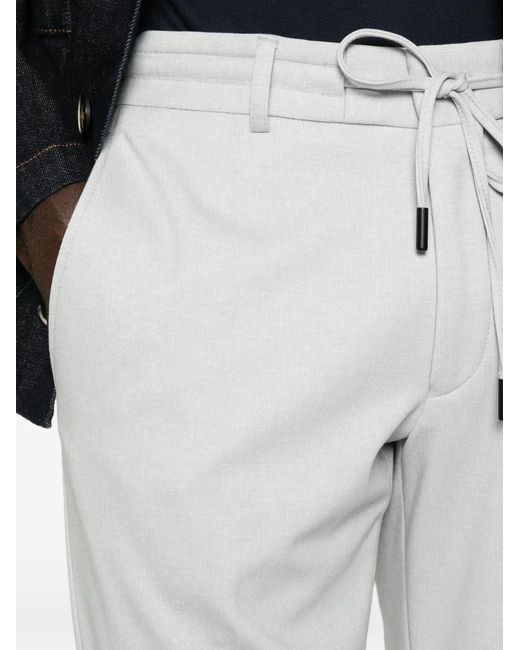 Karl Lagerfeld White Pace Drawstring Trousers for men