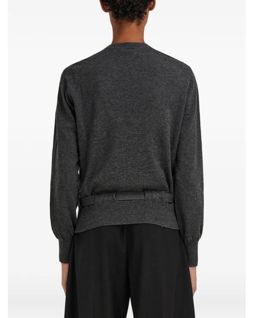 Ferragamo Black Ribbon Detail Cardigan