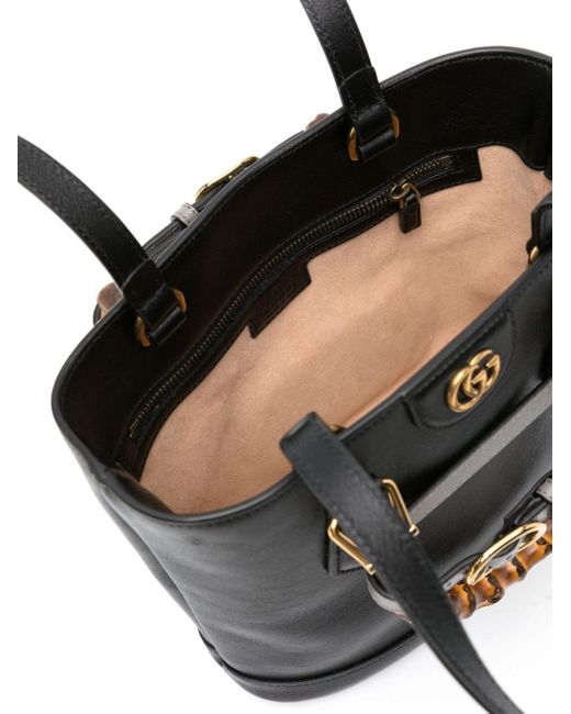 Gucci Black Small Diana Leather Tote Bag