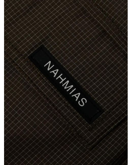 NAHMIAS Gray Checkered Cargo Pants for men