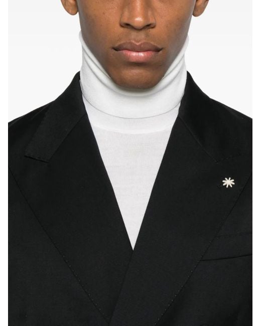 Manuel Ritz Black Double-Breasted Suit for men