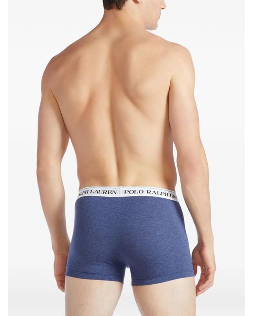 Polo Ralph Lauren Blue Logo-Waistband Boxers (Set Of Three) for men