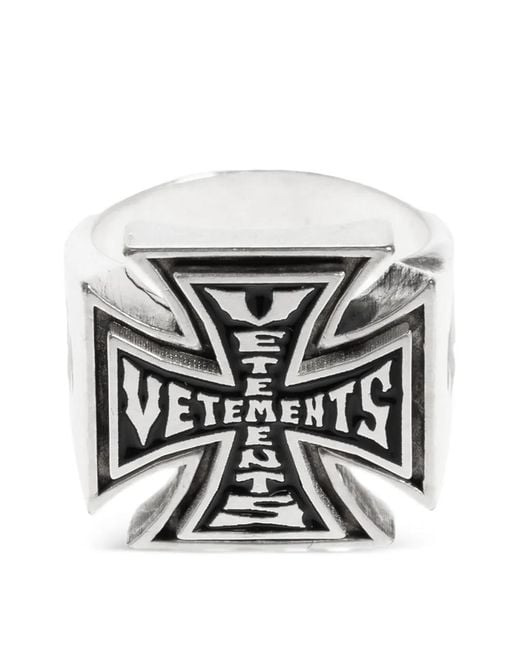 Vetements White Chevalière Cross