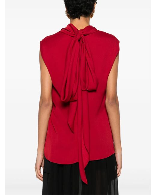 Lanvin Gedrapeerde Blouse in het Red