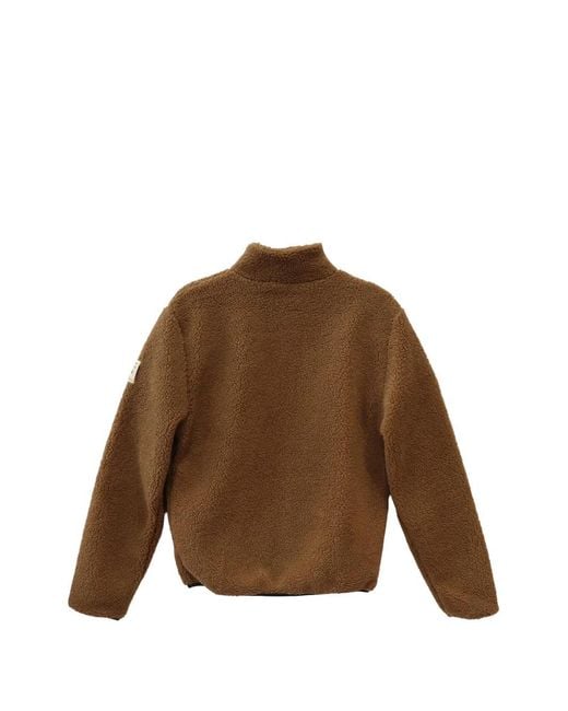 HTC Brown Zip-Up Teddy Jacket for men