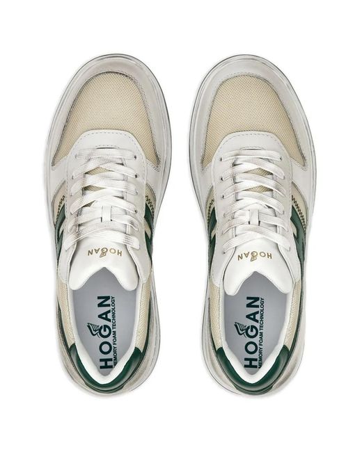 Hogan Green Flat Shoes for men