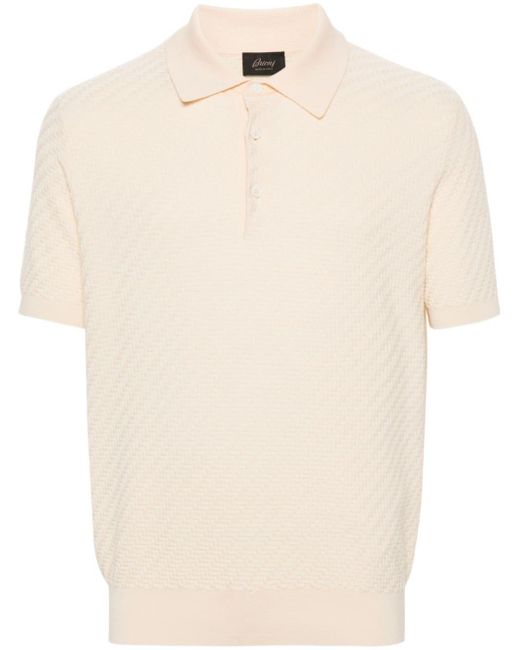 Brioni Natural Short-Sleeve Polo Shirt for men