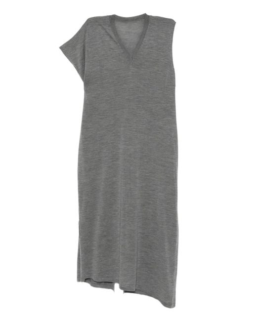 JNBY Gray Ärmelloses Kleid Mit V-Ausschnitt