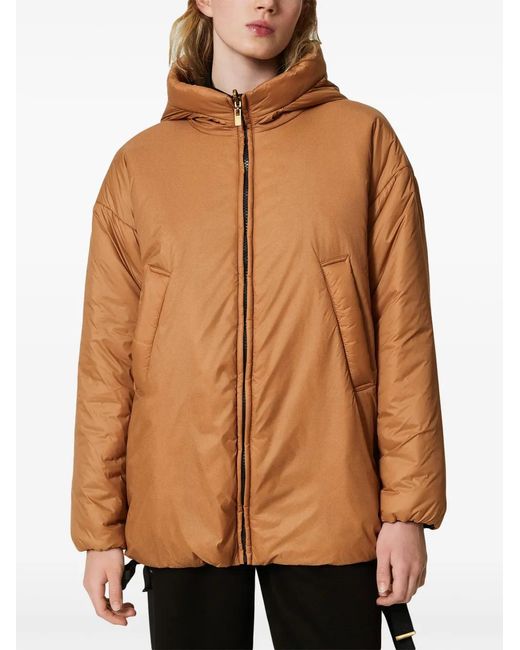 Twinset Brown Reversible Padded Jacket