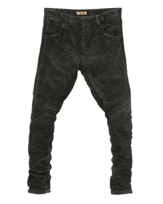Layer Zero Gray Acid-Wash Trousers for men