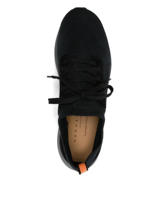 Henderson Black Apollo Leather Sneakers for men
