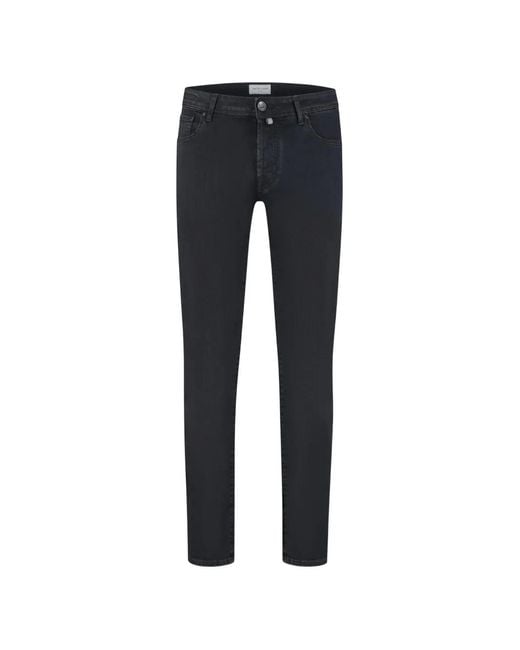 Jacob Cohen Blue Slim-Fit Pocket-Square Jeans for men