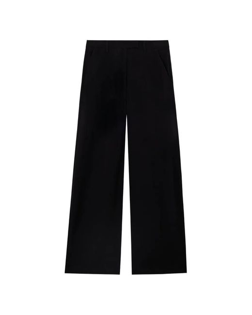 Gcds Black Pantalon À Design Plissé