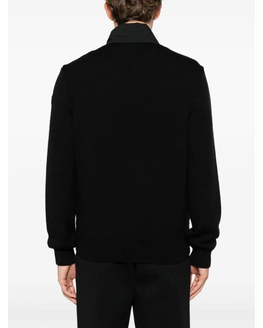 メンズ Moncler パデッド ニットジャケット Black