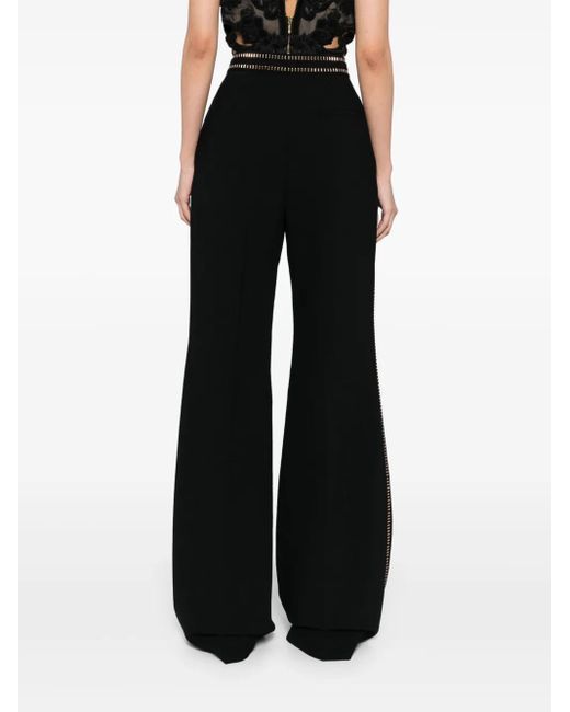 Elie Saab Black Stud Embellished Pants